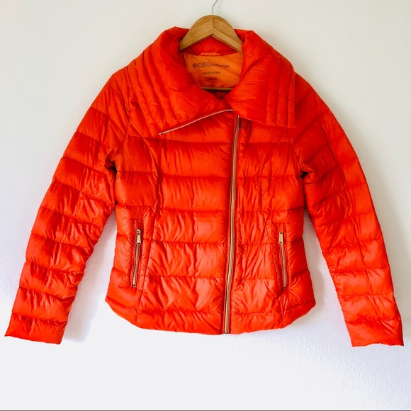 BCBGeneration Jackets & Blazers - BCBG Orange Down Puffer Jacket